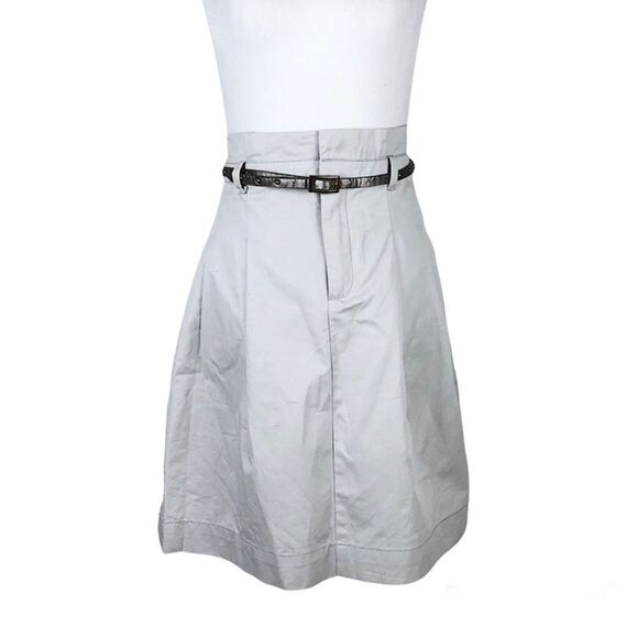 Zara Neutral Pleated Belted Safari Utility Skirt XS - Picture 2 of 8